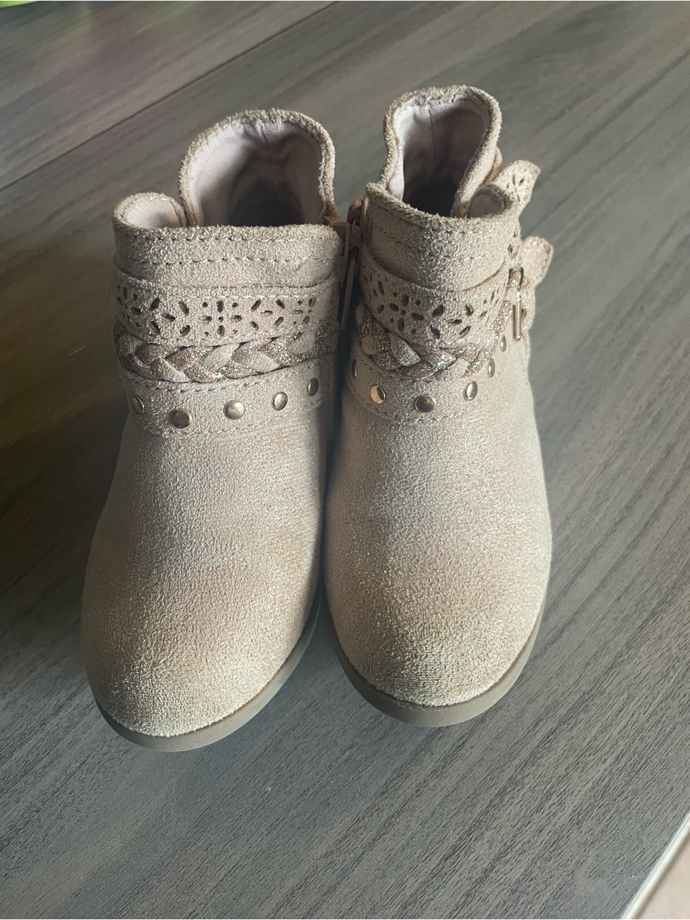 Jumping Beans Lil Bit Braided Girls Ankle Boots Toddler Size 7
